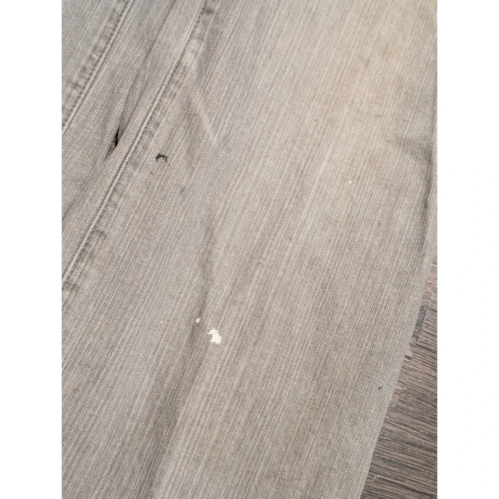Enyce Baggy Wide Leg Jeans Gray Size 36x32‎ Y2K Streetwear Patch Logo Distressed